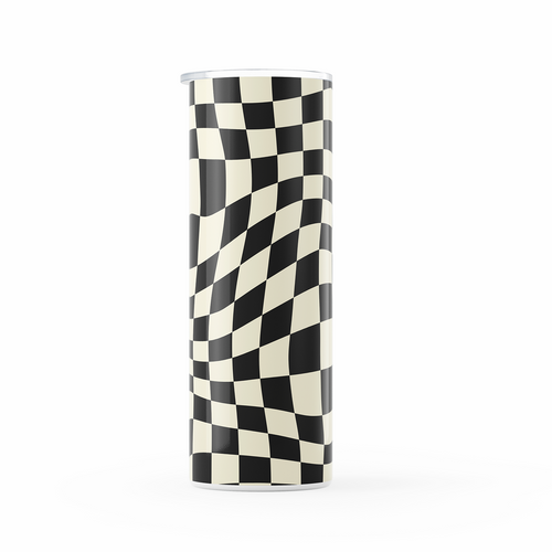 Black Checkered 20oz Tumbler