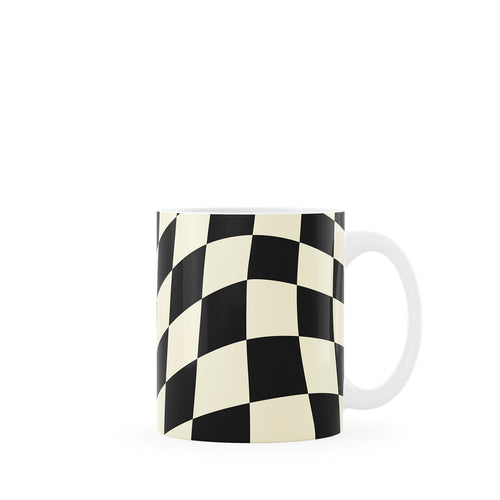 Black Checkered Mug