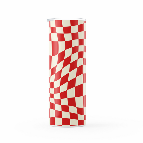 Red Checkered 20oz Tumbler