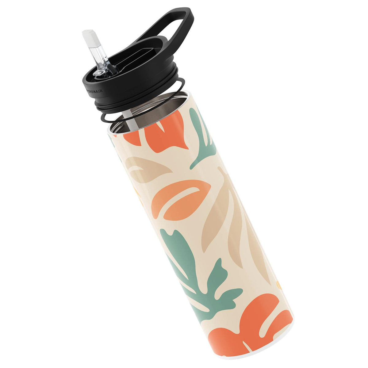 Beige Floral Spring 560ml Reusable Bottle By Hydronair