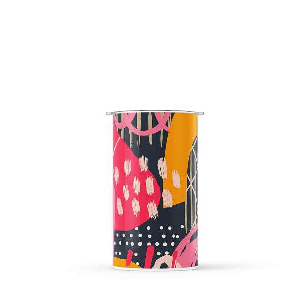 Black Abstract 340ml Reusable Coffee Cup By Hydronair