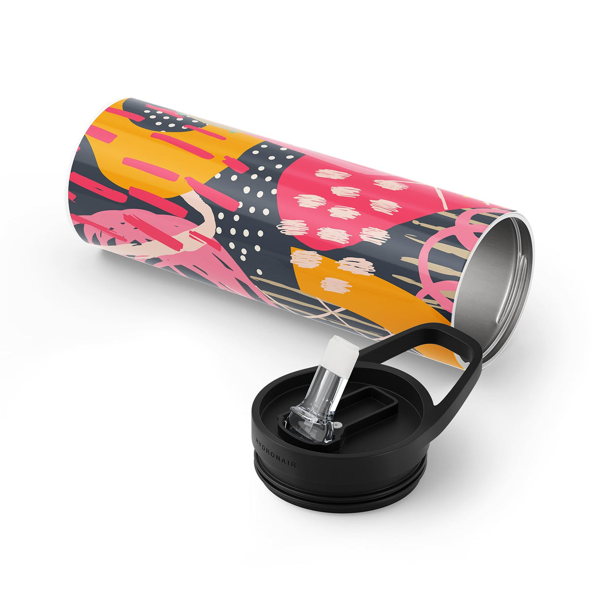 Black Abstract 560ml Bottle By Hydronair