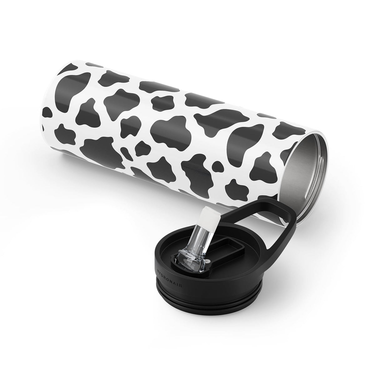 Black Animal Print 560ml Bottle By Hydronair