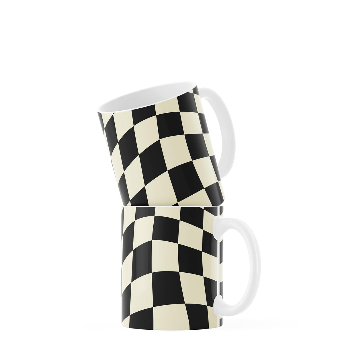Black Checkered Coffee Mug 
