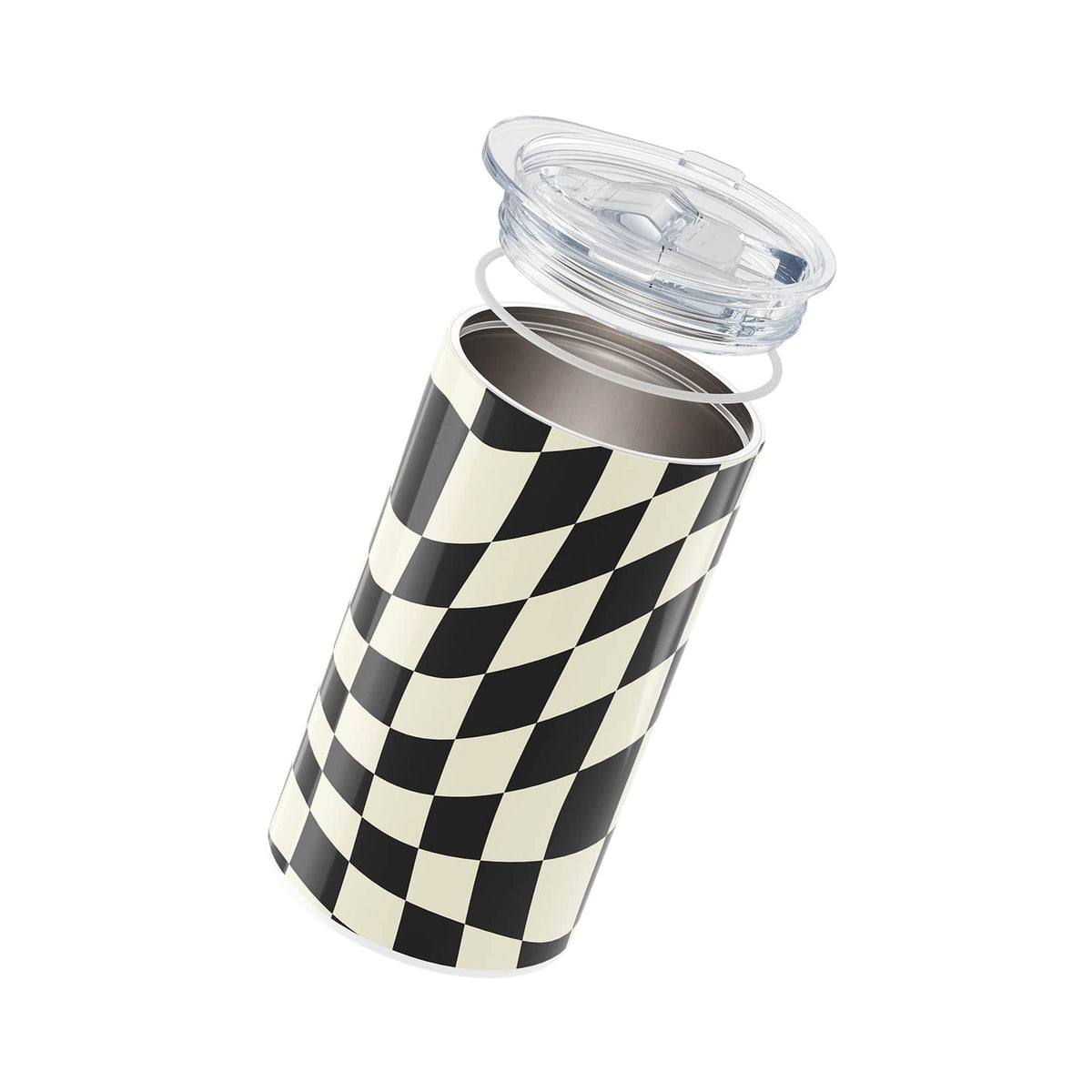 Black Checkered Insulated 12oz Cup