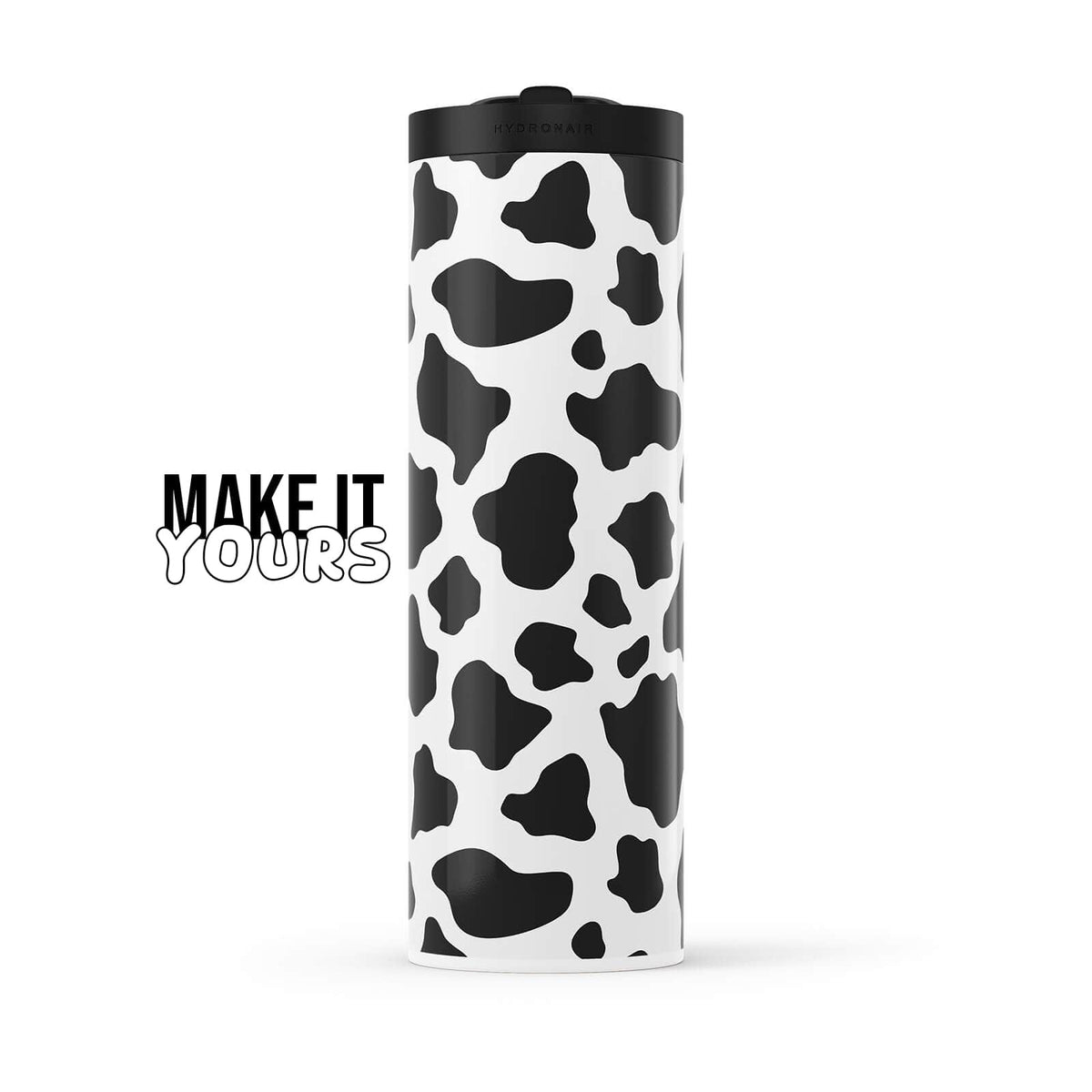 Black Personalised 560ml Water Bottle By Hydronair