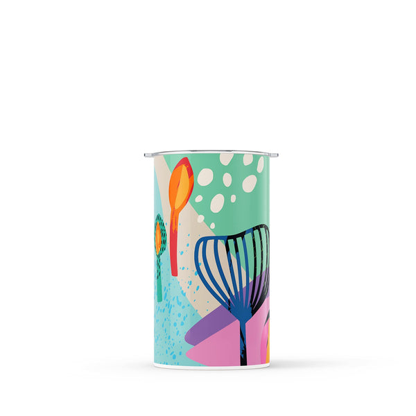 Blue Abstract 340ml Reusable Coffee Cup By Hydronair