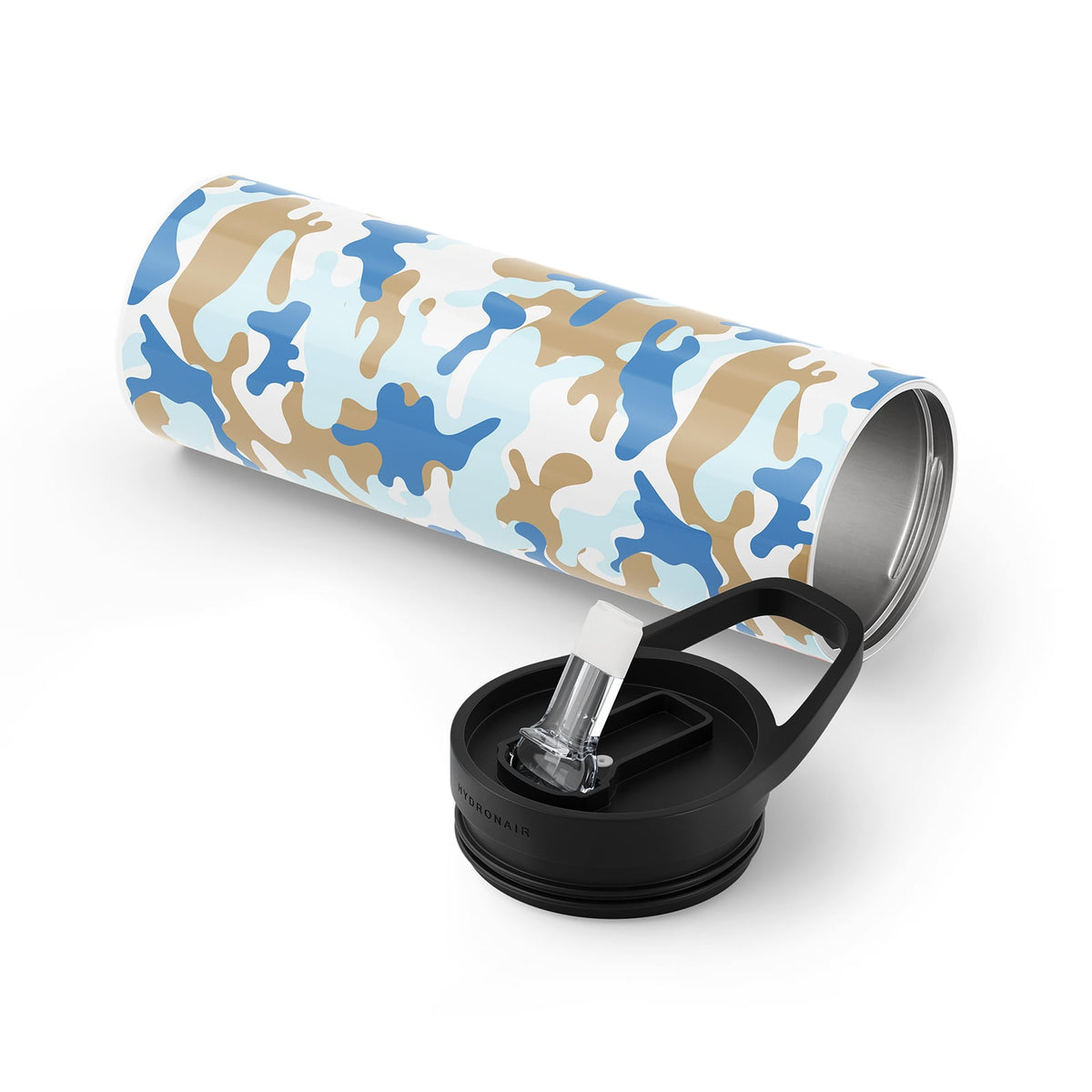 Blue Camouflage 560ml Reusable Bottle By Hydronair