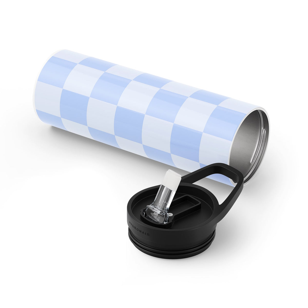 Blue Checkered 560ml Bottle By Hydronair
