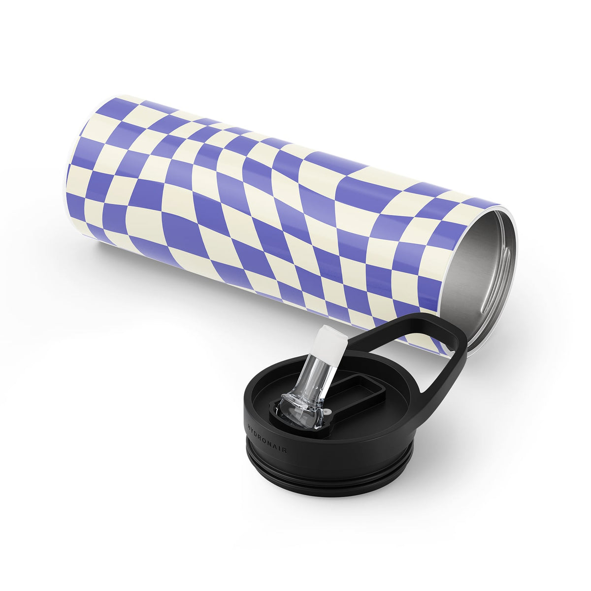 Blue Checkered 560ml Bottle By Hydronair