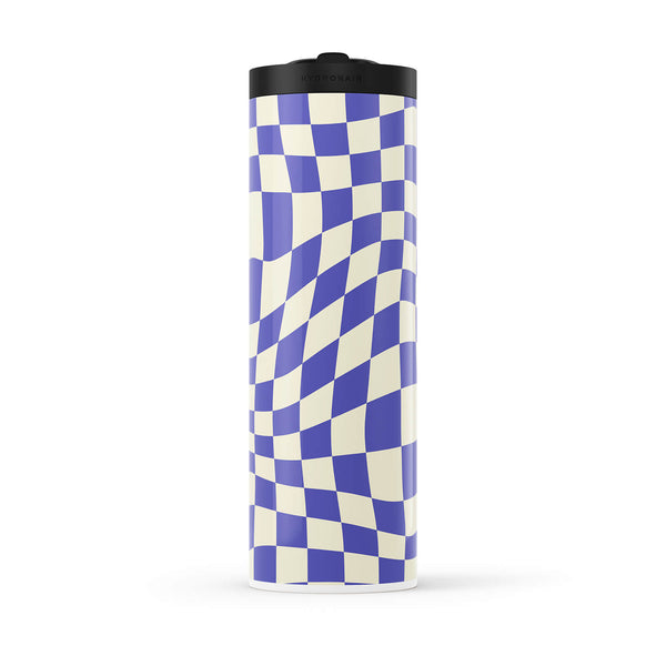 Blue Checkered 560ml Water Bottle By Hydronair