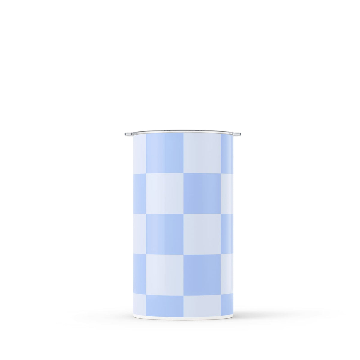 Blue Checkered Double Walled 12oz Cup