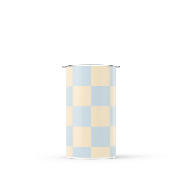 Blue Checkered Double Walled 12oz Cup