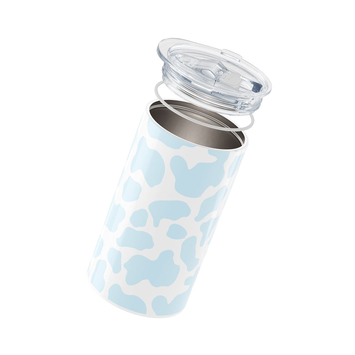 Blue Cow Print Insulated 12oz Cup