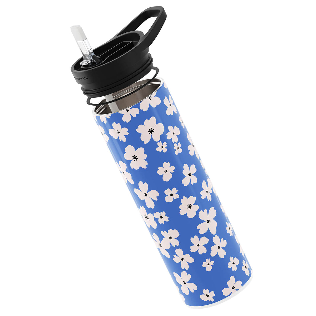 Blue Floral Double Walled 20oz Bottle