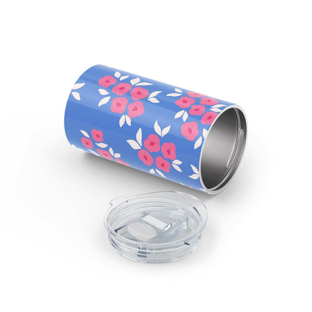 Blue Floral Metal 12oz Tumbler