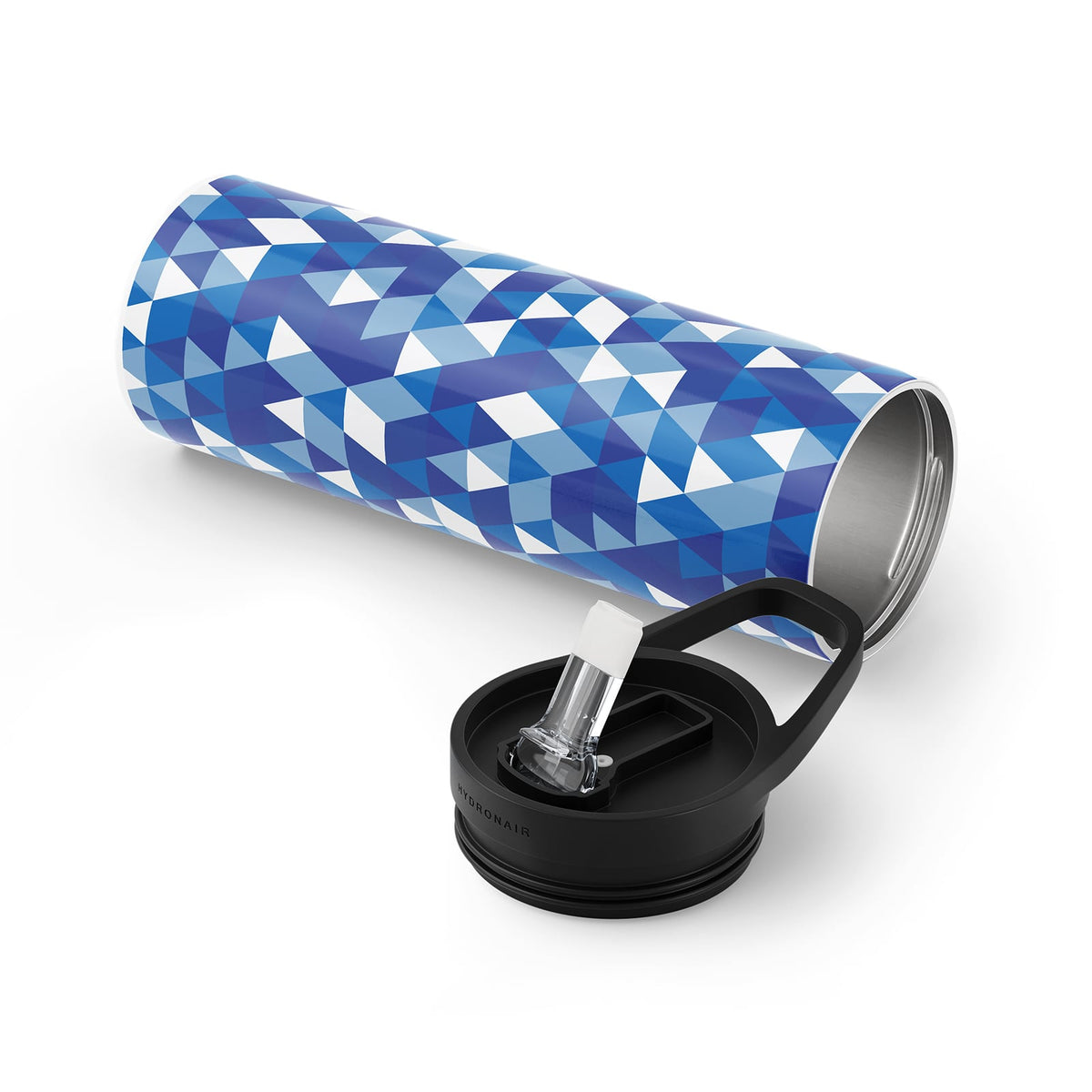 Blue Geometric Metal 20oz Tumbler