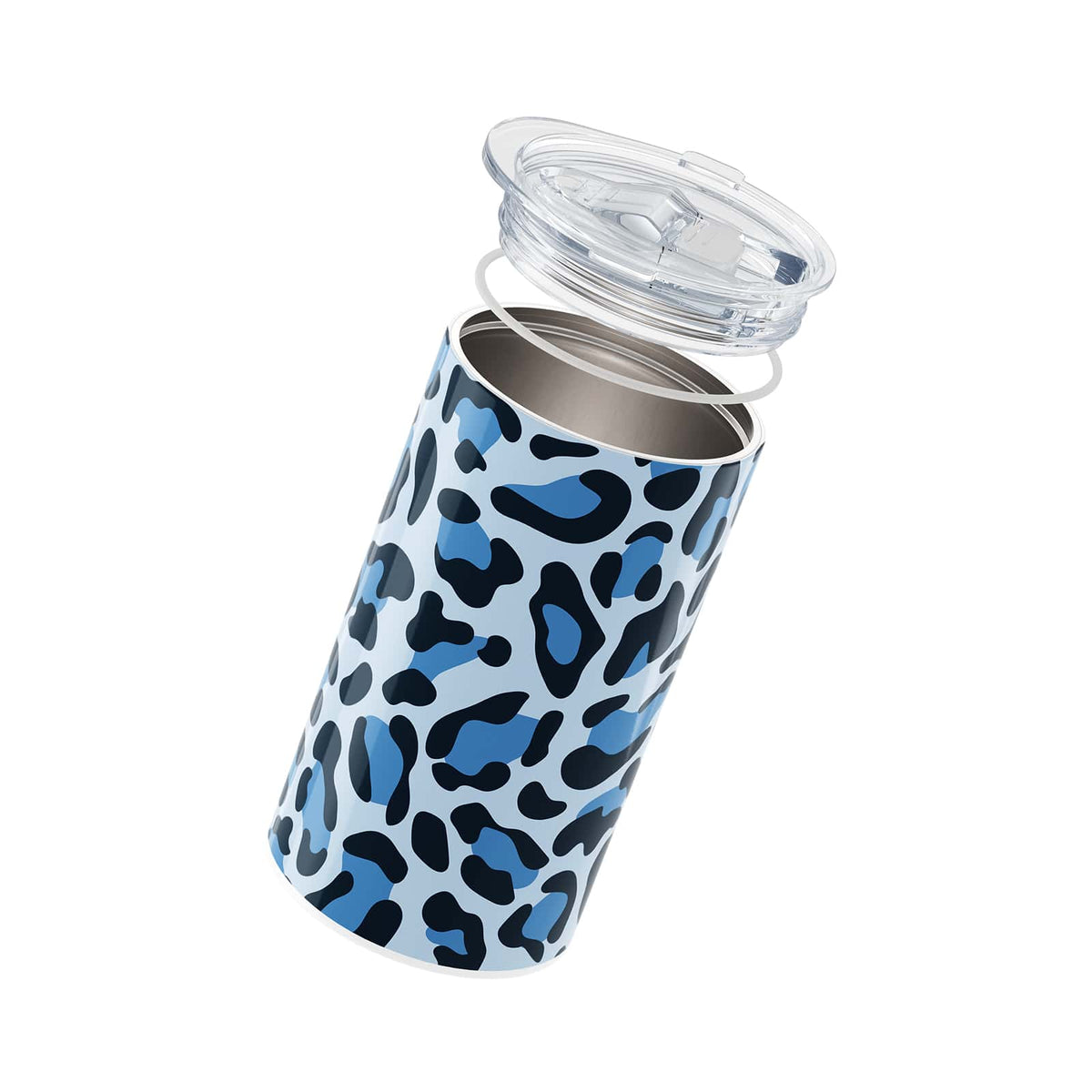 Blue Leopard Print Insulated 12oz Cup