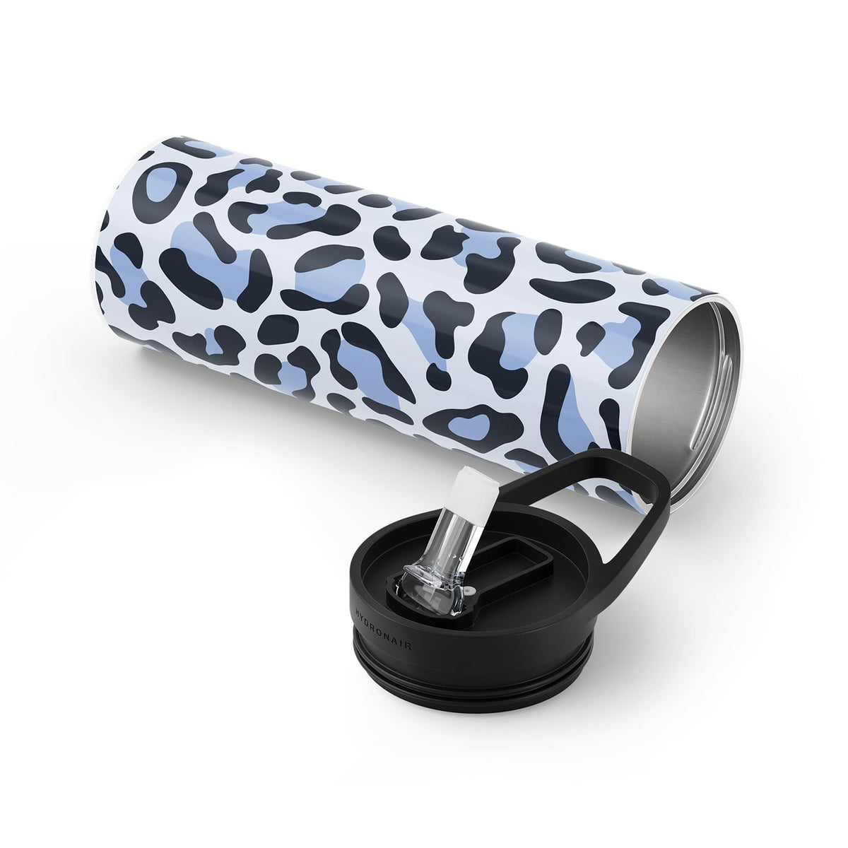 Blue Leopard Print Metal 20oz Tumbler