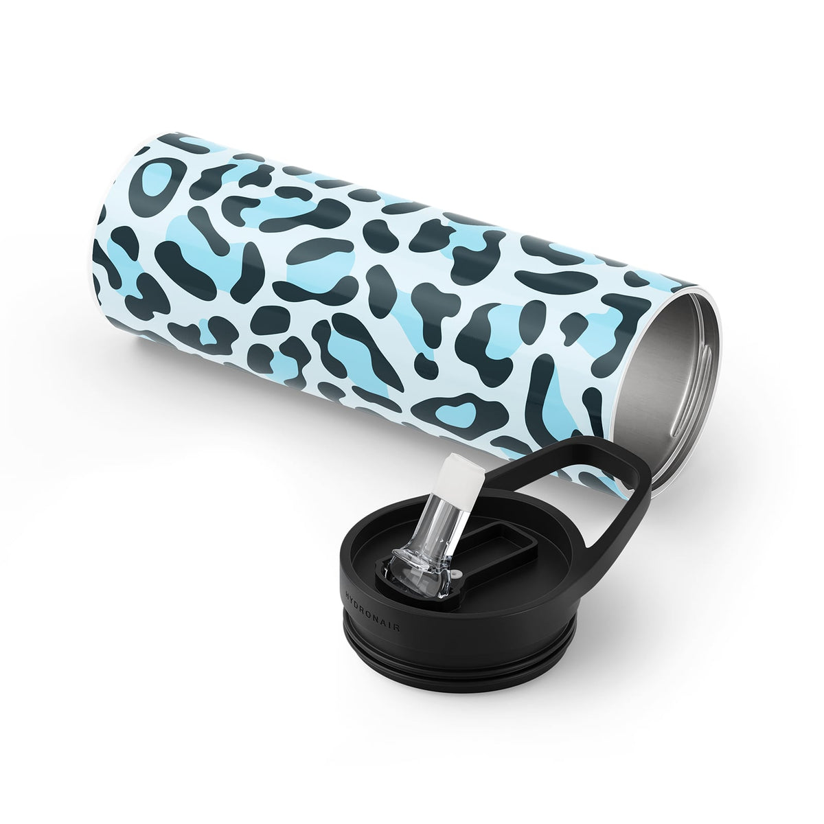 Blue Leopard Print Metal 20oz Tumbler