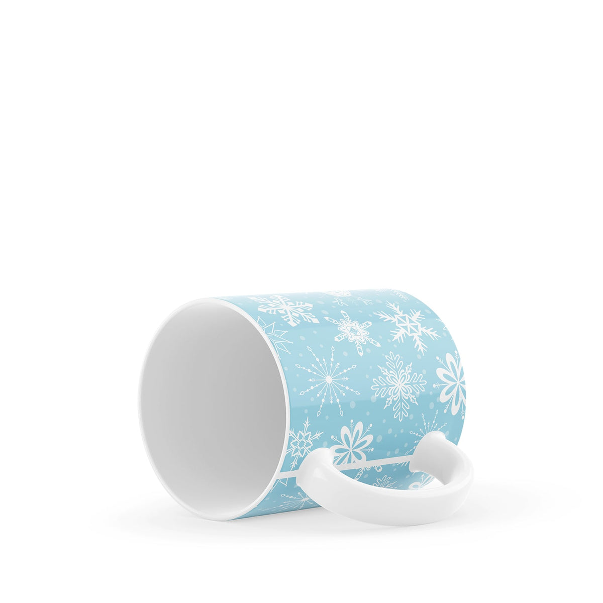 Blue Snowflake Ceramic Mug