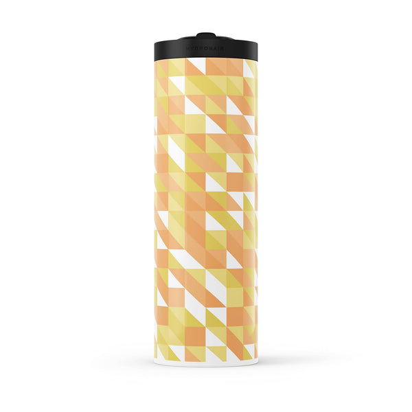 Bright Orange Geometric 560ml Water Bottle By Hydronair