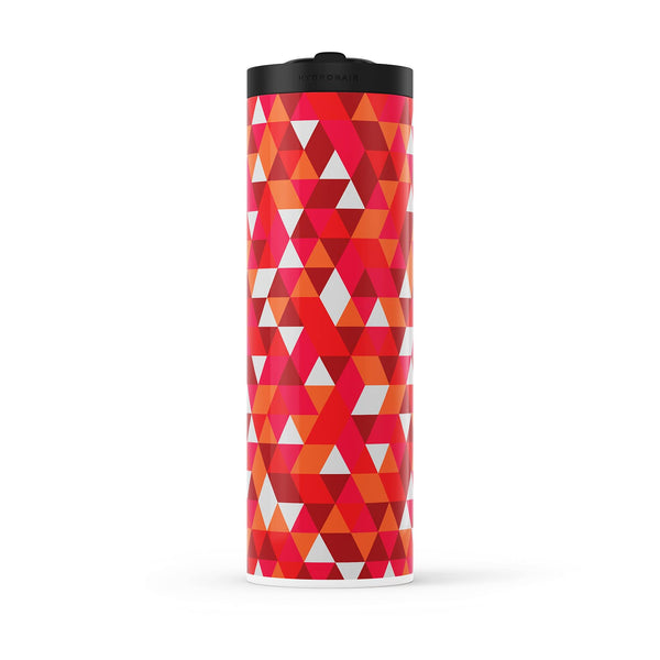 Bright Red Geometric 560ml Water Bottle By Hydronair