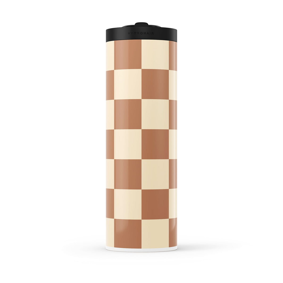 Brown Checkered 560ml Water Bottle By Hydronair