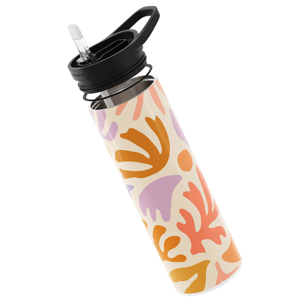 Brown Floral Spring 560ml Reusable Bottle By Hydronair