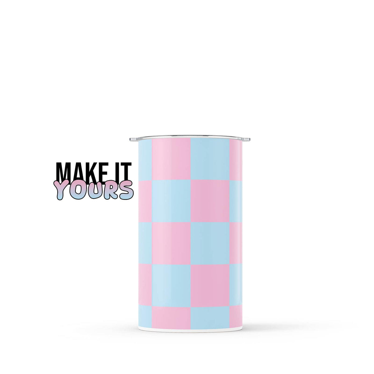 Checkered Personalised 340ml Reusable Coffee Cup By Hydronair