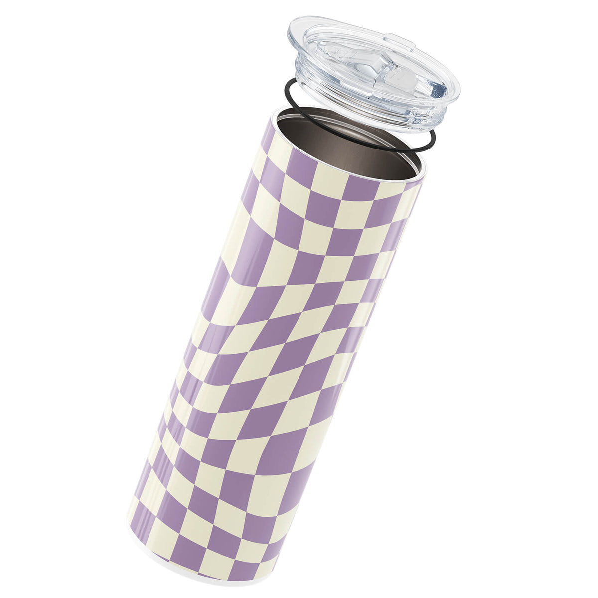 Checkered Purple Insulated 20oz Cup