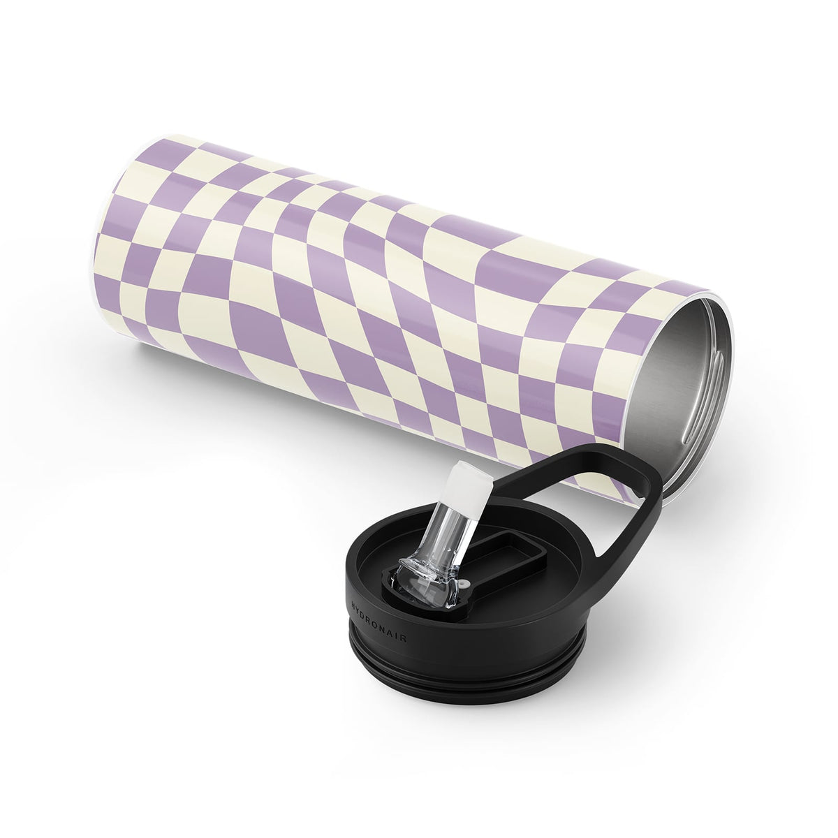 Checkered Purple Metal 20oz Tumbler