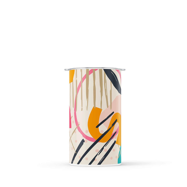 Cream Abstract 340ml Reusable Coffee Cup By Hydronair