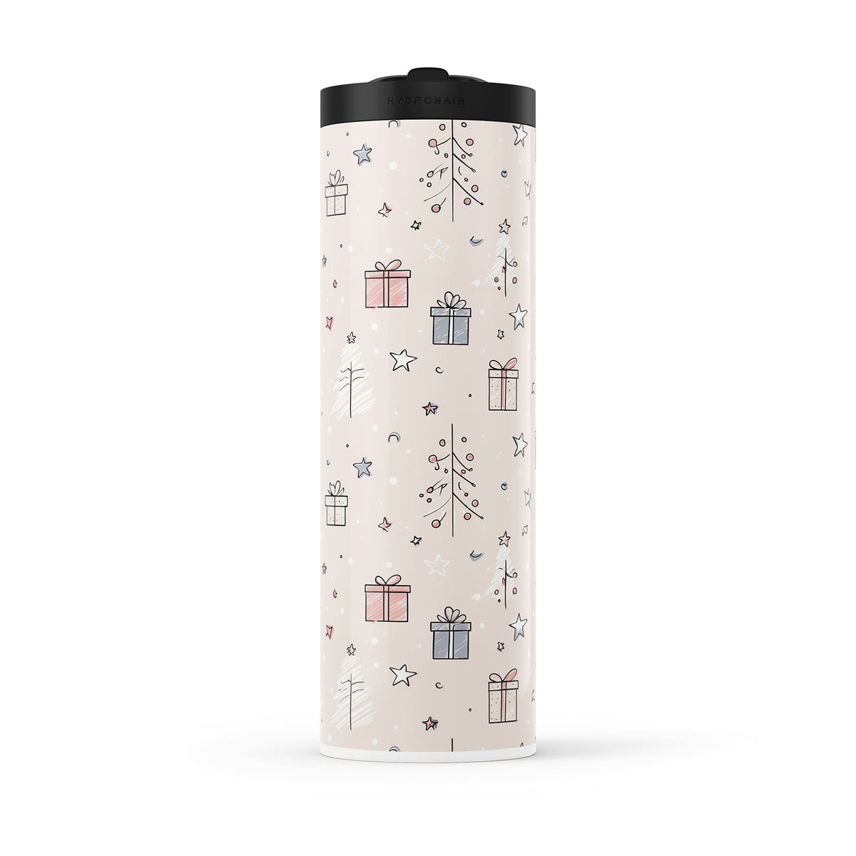 Cream Christmas 560ml Water Bottle By Hydronair