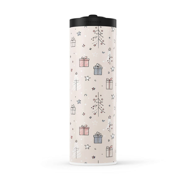 Cream Christmas 560ml Water Bottle By Hydronair