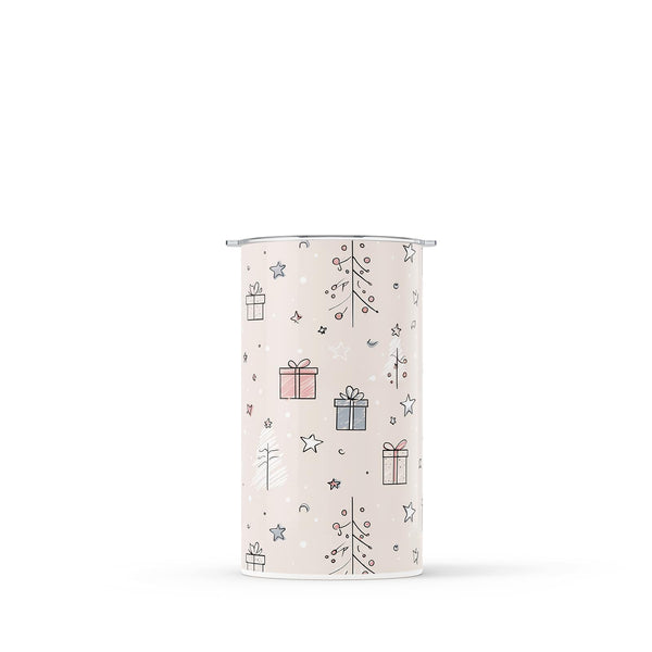 Cream Christmas 340ml Reusable Coffee Cup By Hydronair 