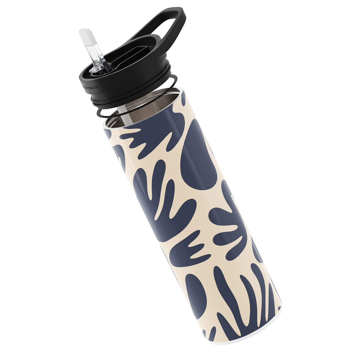Cream Floral Spring 560ml Reusable Bottle By Hydronair