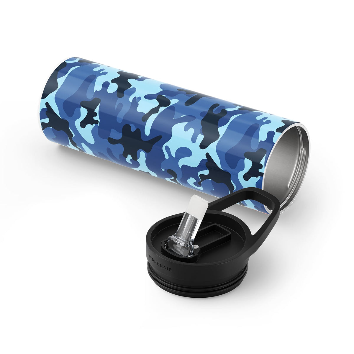 Dark Blue Camouflage 560ml Reusable Bottle By Hydronair