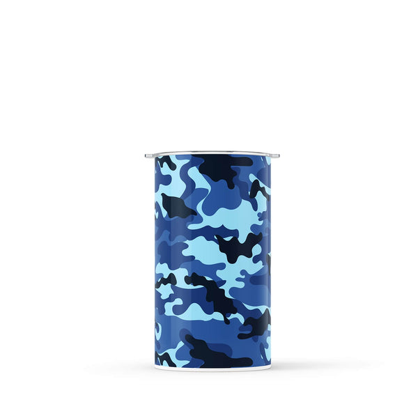 Dark Blue Camouflage 340ml Reusable Coffee Cup By Hydronair 