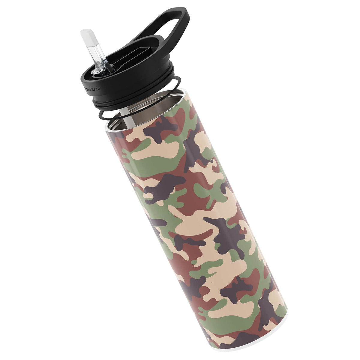 Dark Brown Camouflage 560ml Reusable Bottle By Hydronair