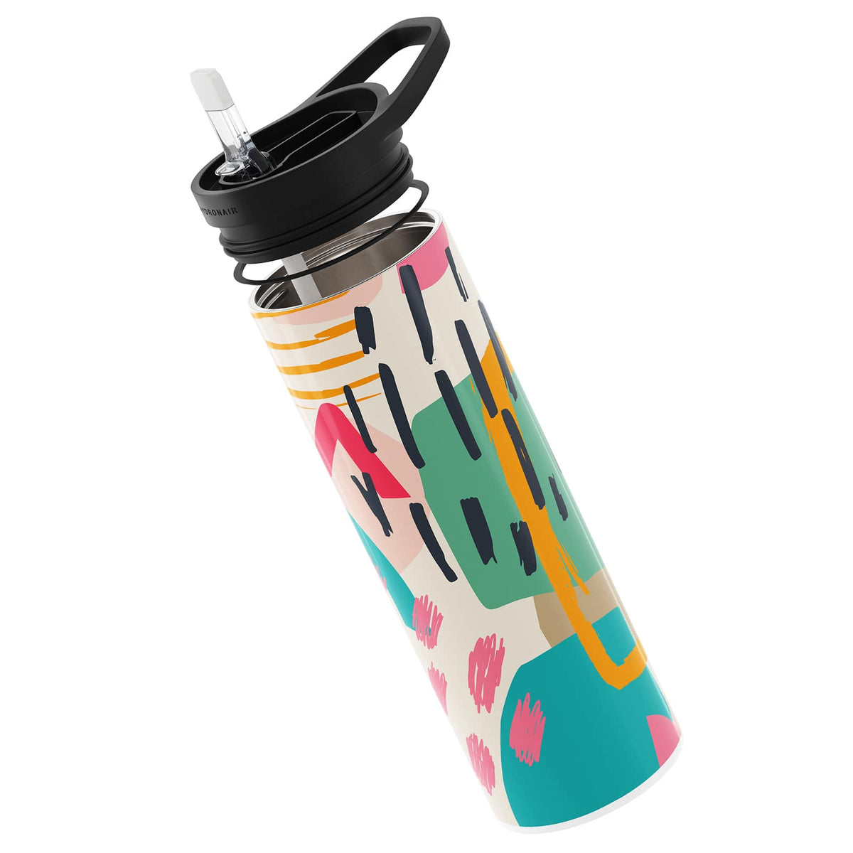 Dark Green Abstract 560ml Reusable Bottle By Hydronair