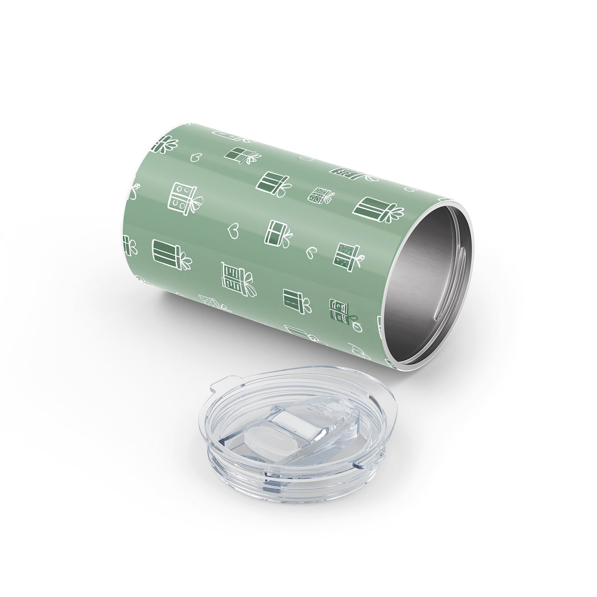 Dark Green Christmas 340ml Reusable Cup By Hydronair 