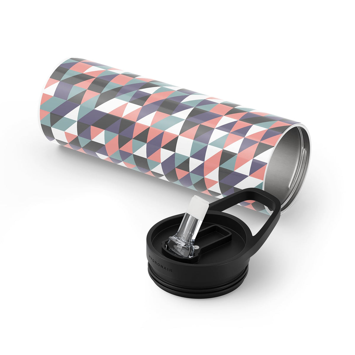 Dark Green Geometric 560ml Bottle By Hydronair