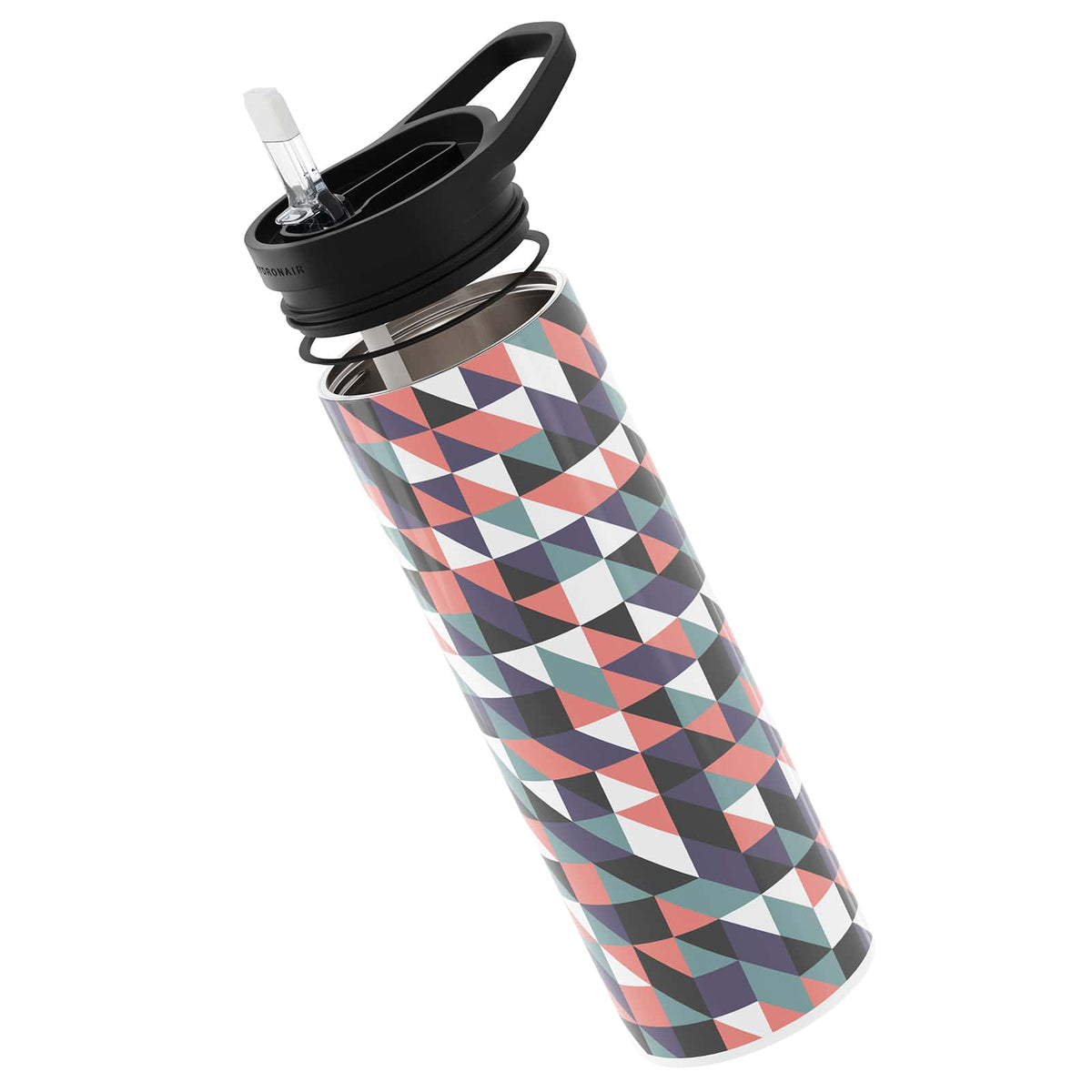 Dark Green Geometric 560ml Reusable Bottle By Hydronair