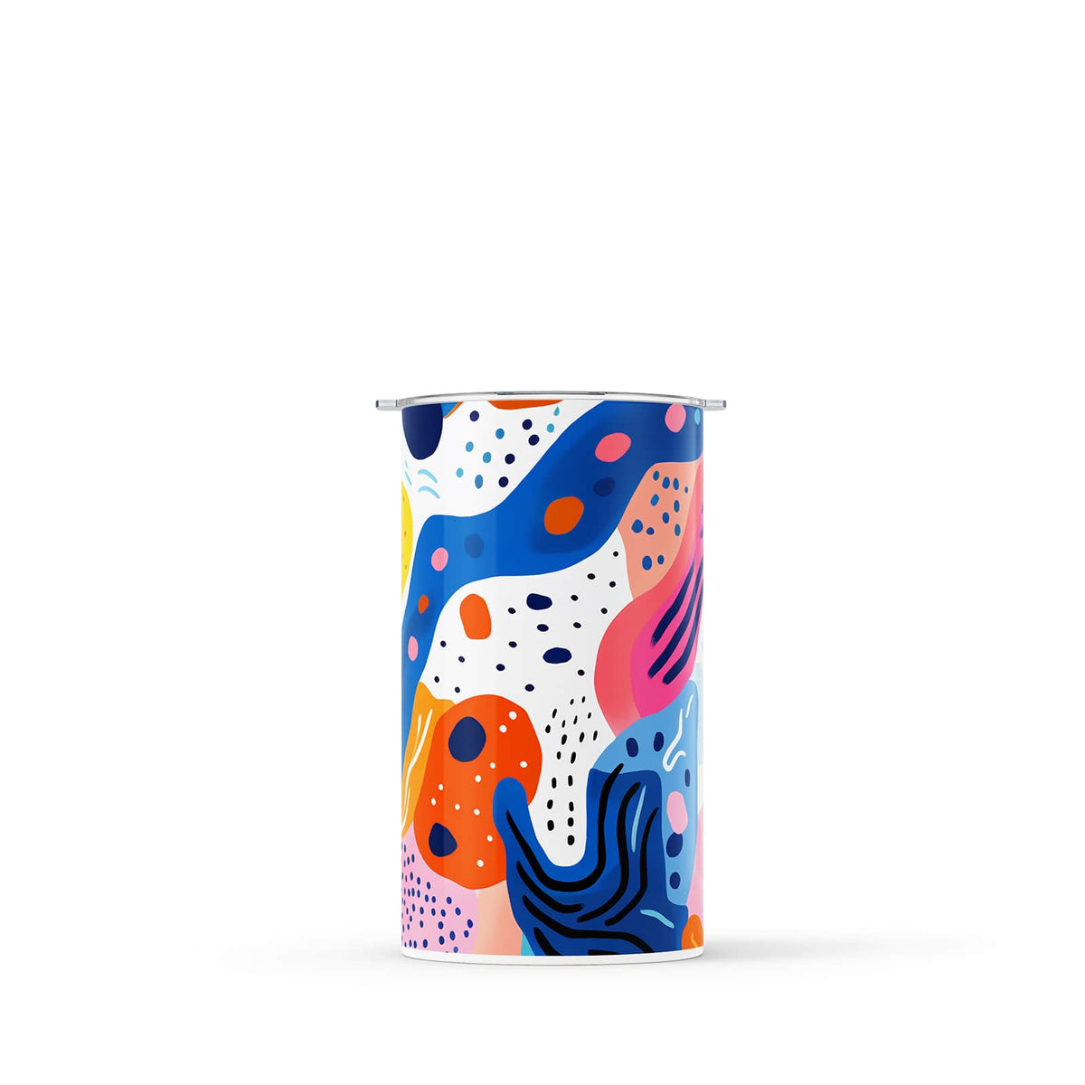 Dark Orange Abstract 340ml Reusable Coffee Cup By Hydronair 