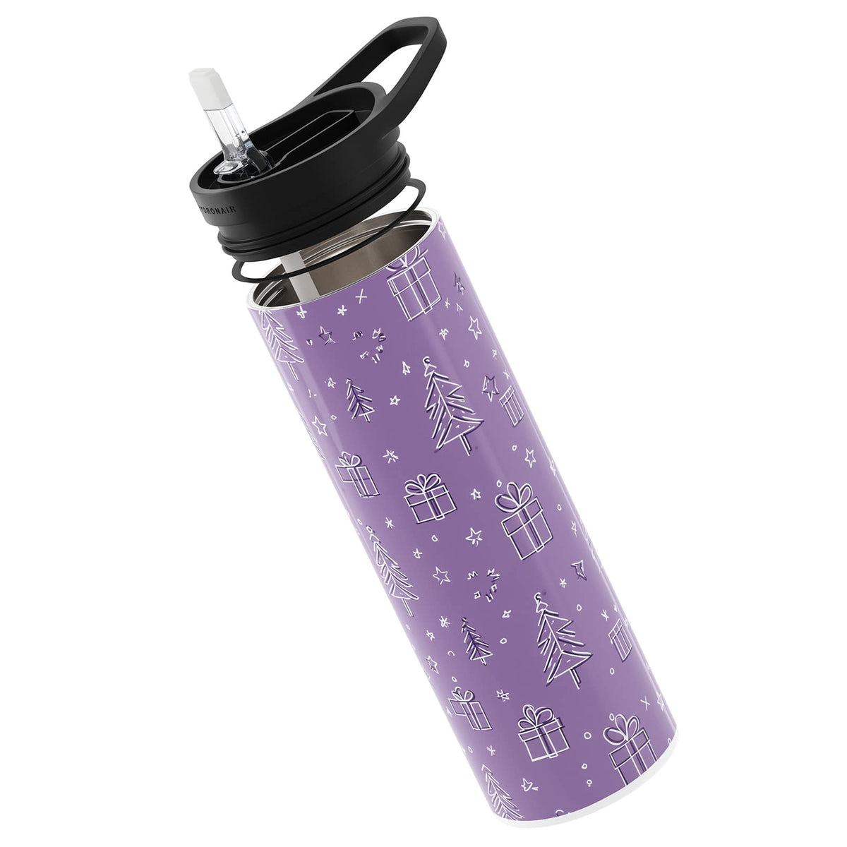 Dark Purple Christmas 560ml Reusable Bottle By Hydronair