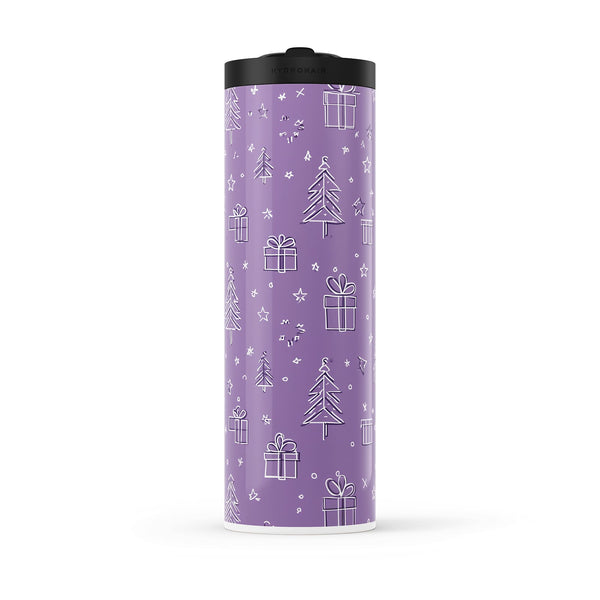 Dark Purple Christmas 560ml Water Bottle By Hydronair