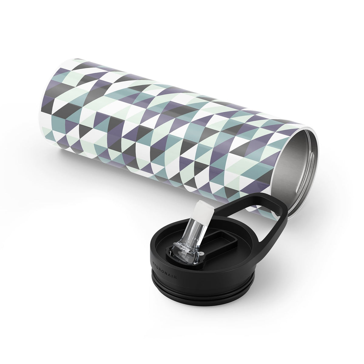 Dark Purple Geometric 560ml Bottle By Hydronair