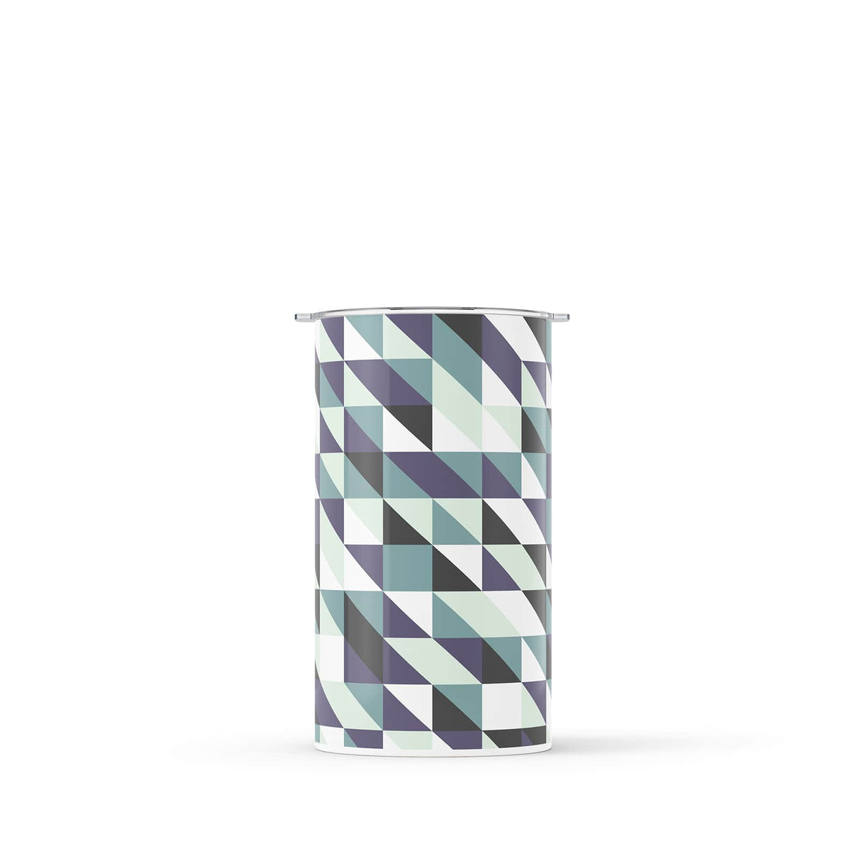 Dark Purple Geometric 340ml Reusable Coffee Cup By Hydronair 