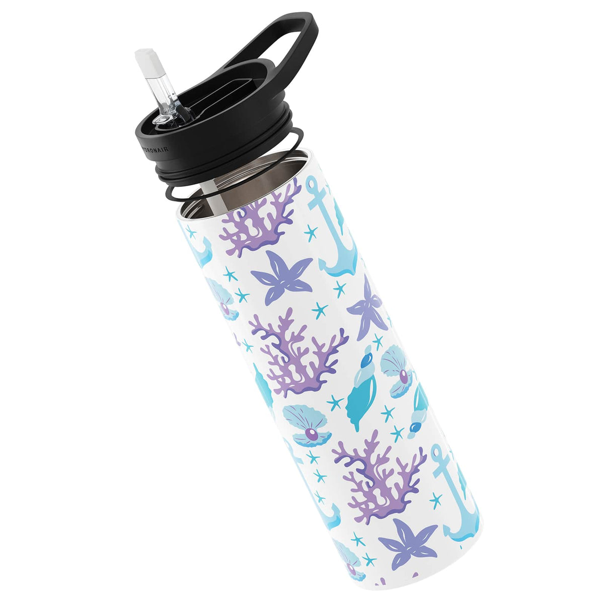 Dark Purple Nautical 560ml Reusable Bottle By Hydronair
